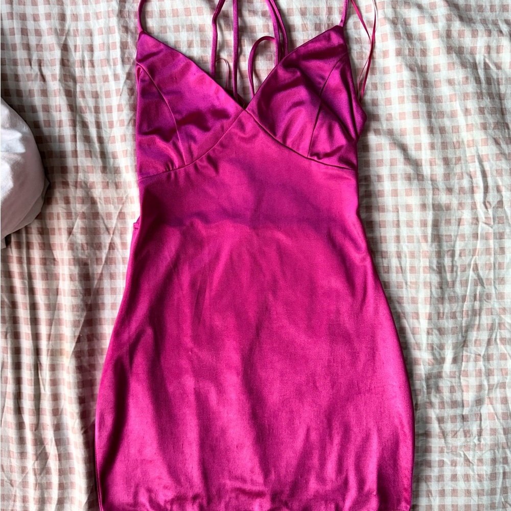 Windsor Fuchsia Strappy Cocktail Dress